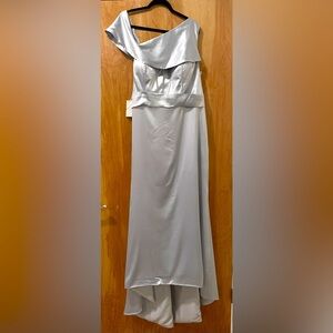 Elegant Silver Evening Gown